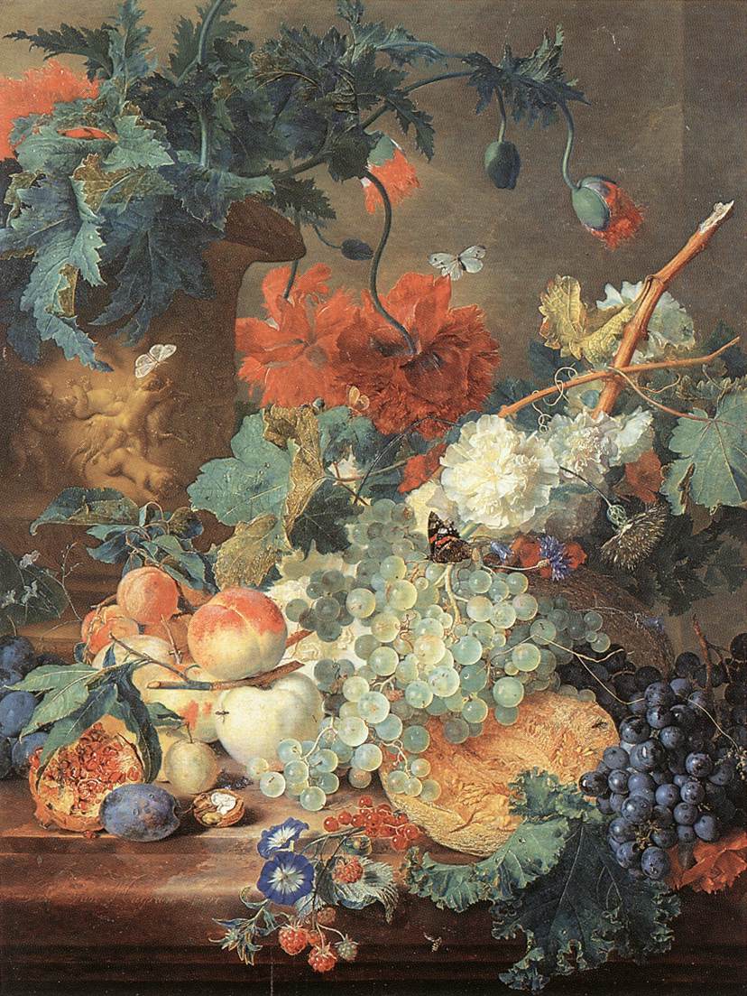 HUYSUM, Jan van Fruit and Flowers s